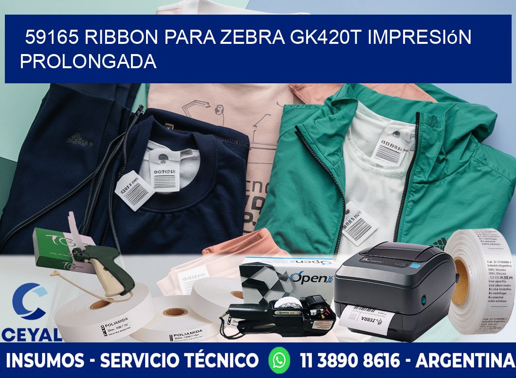 59165 ribbon para zebra gk420t impresión prolongada