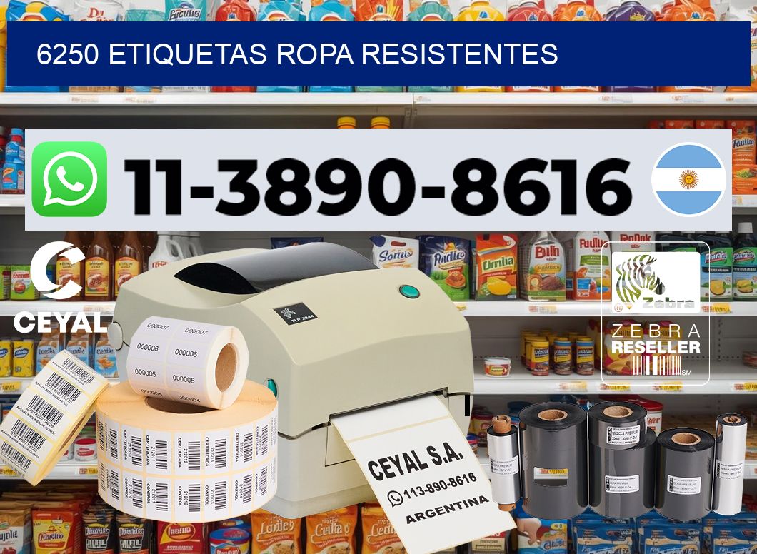 6250 Etiquetas ropa resistentes