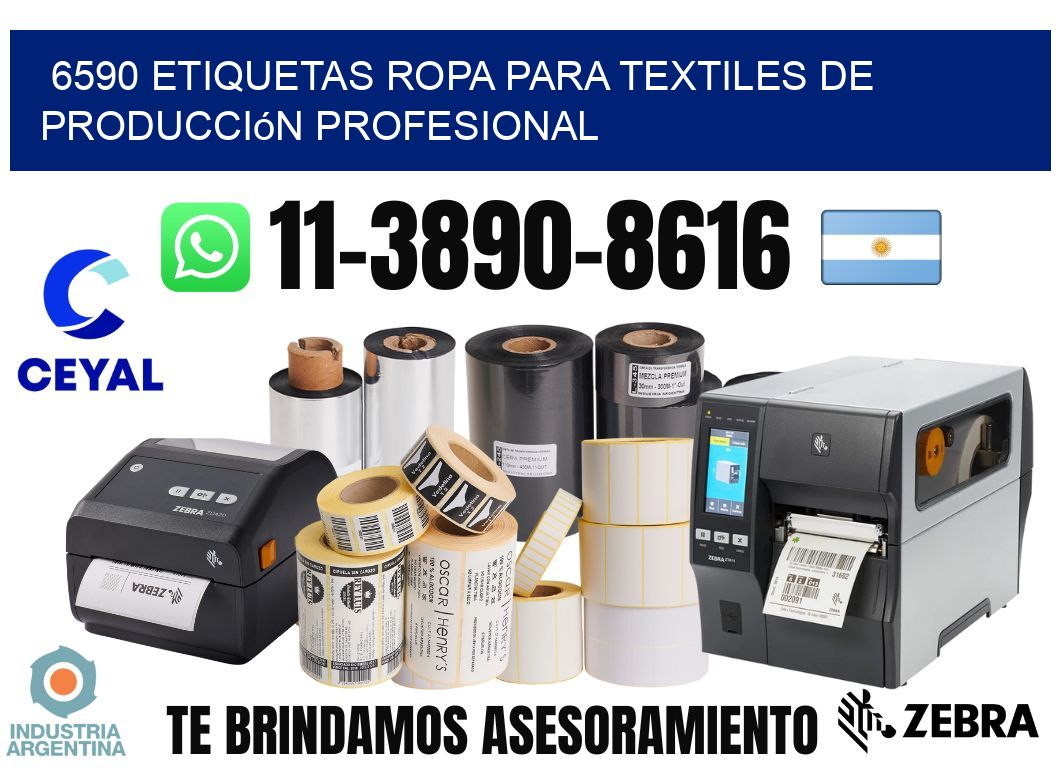 6590 Etiquetas ropa para textiles de producción profesional