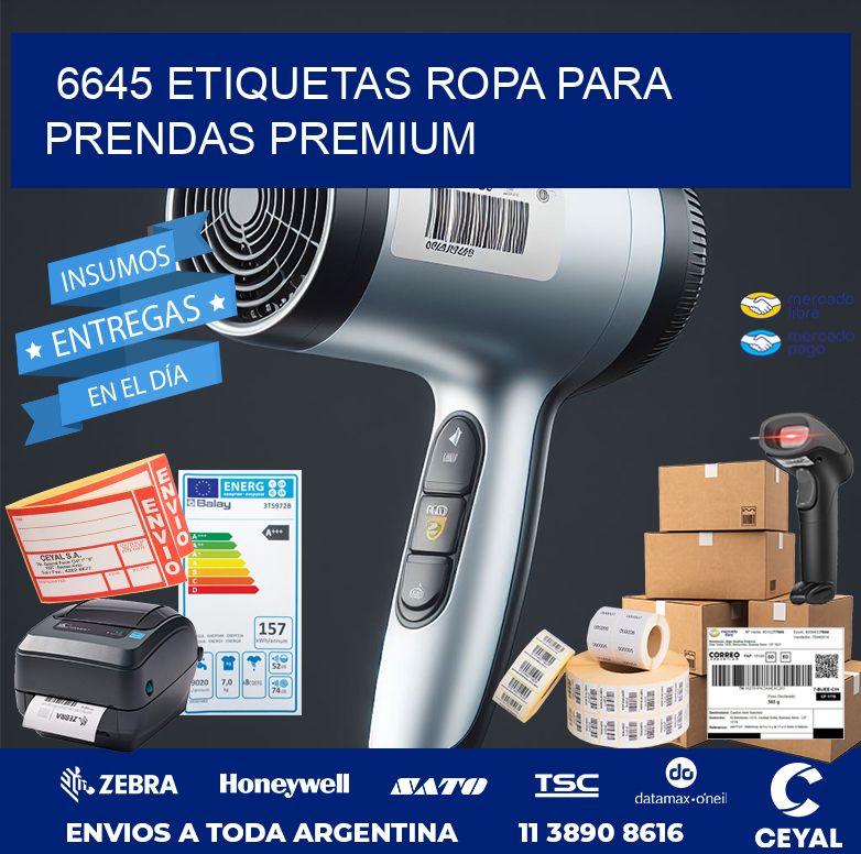 6645 Etiquetas ropa para prendas premium
