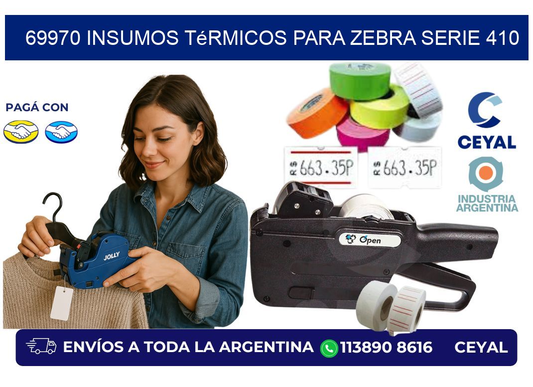 69970 insumos térmicos para zebra serie 410