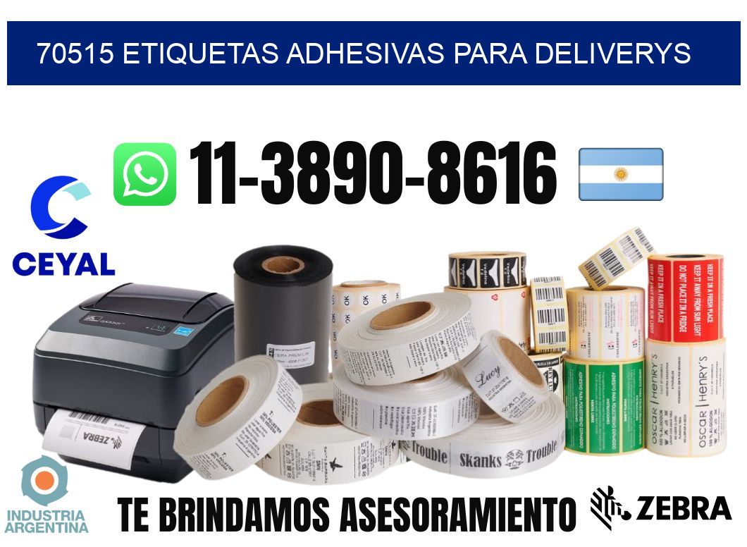 70515 etiquetas adhesivas para deliverys
