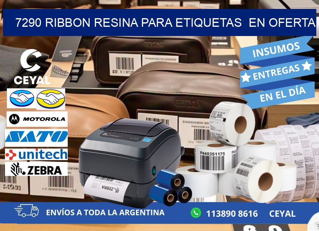 7290 ribbon resina para etiquetas  en oferta