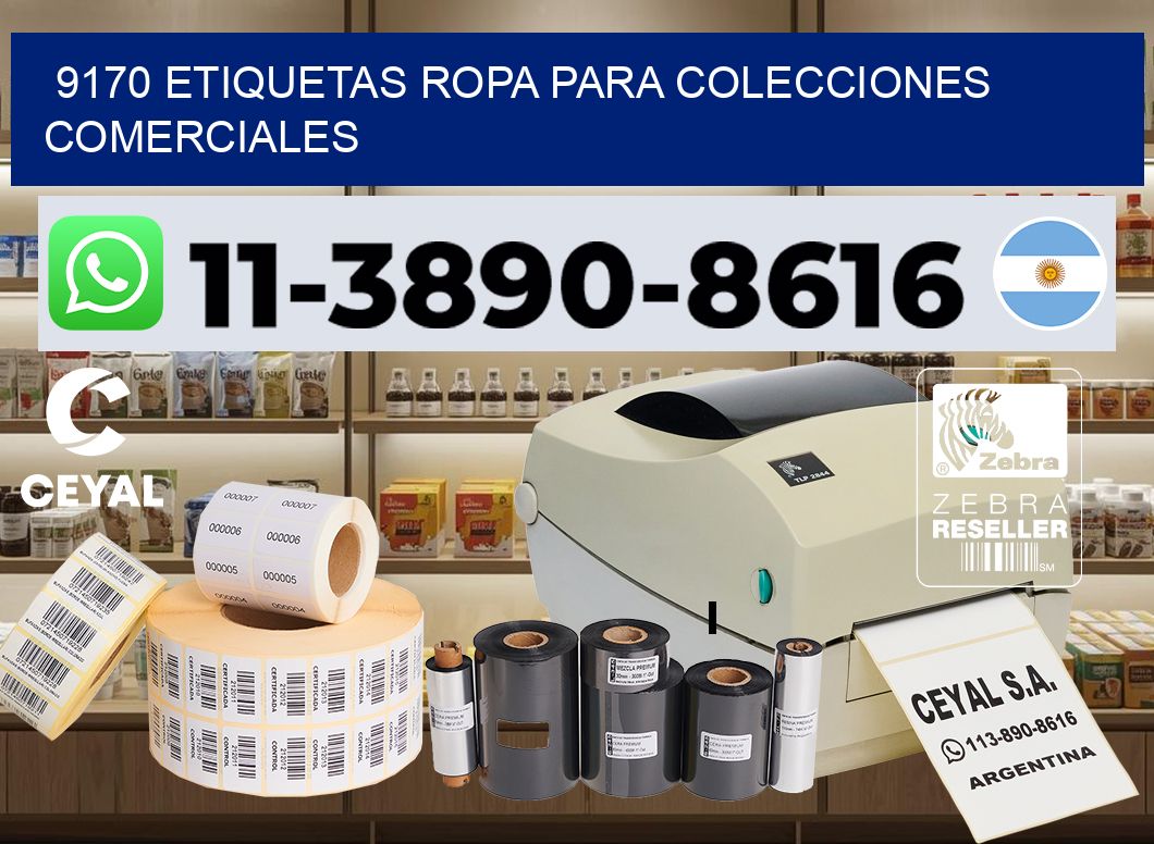 9170 Etiquetas ropa para colecciones comerciales