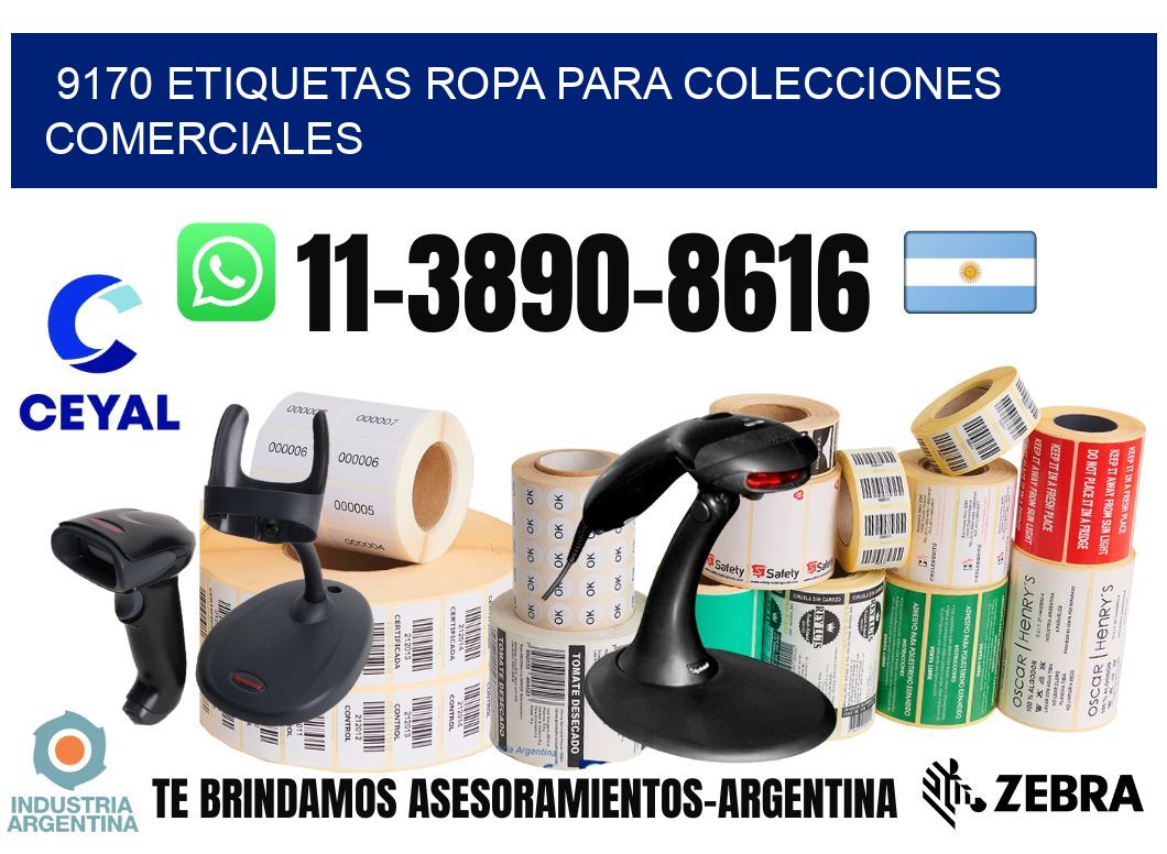 9170 Etiquetas ropa para colecciones comerciales