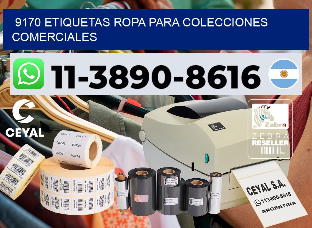 9170 Etiquetas ropa para colecciones comerciales