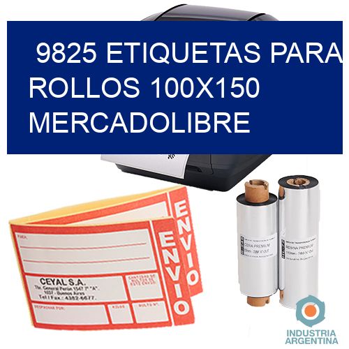 9825 etiquetas para rollos 100x150 mercadolibre