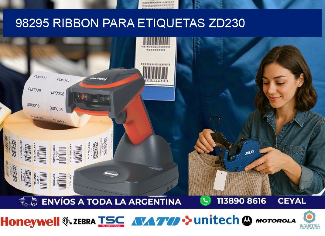 98295 ribbon para etiquetas zd230