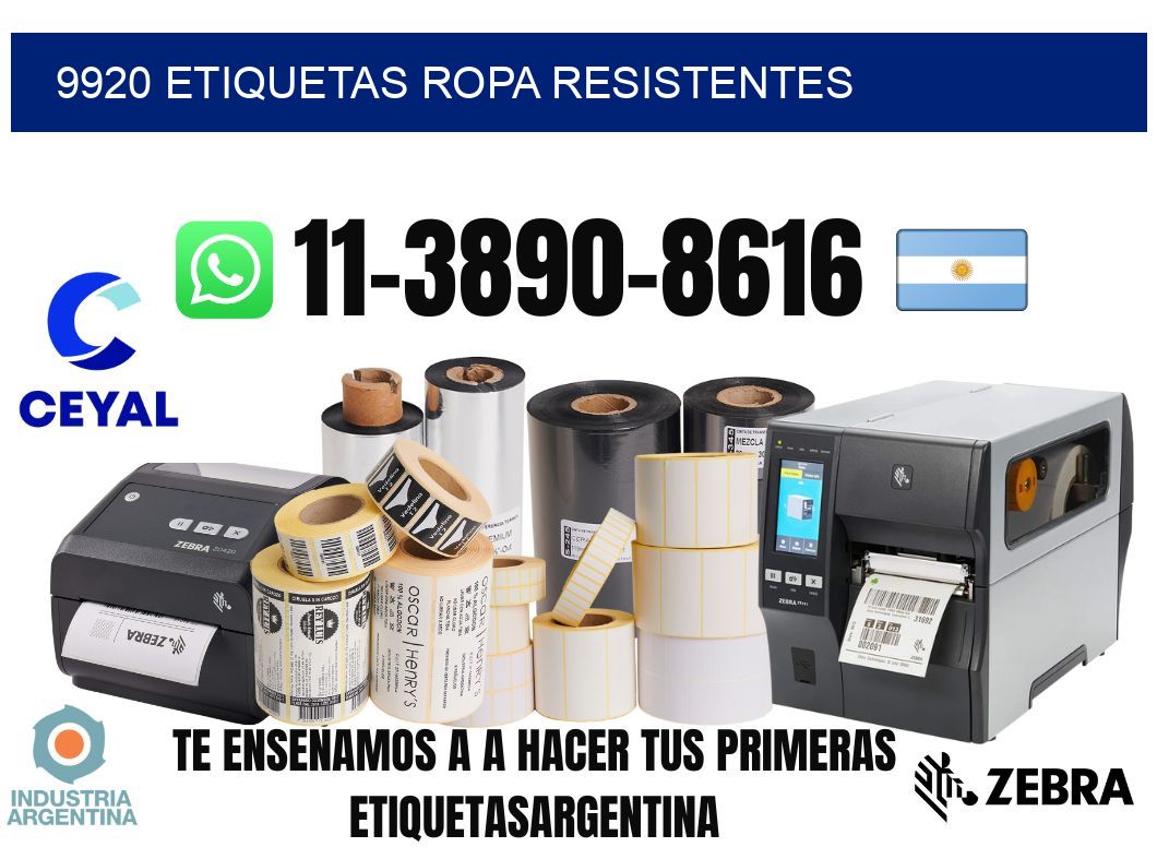 9920 Etiquetas ropa resistentes