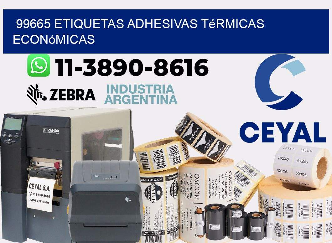 99665 etiquetas adhesivas térmicas económicas