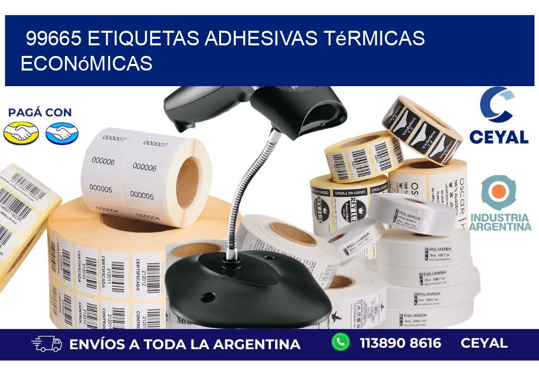 99665 etiquetas adhesivas térmicas económicas