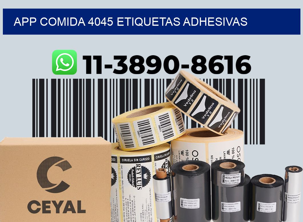 App comida 4045 etiquetas adhesivas