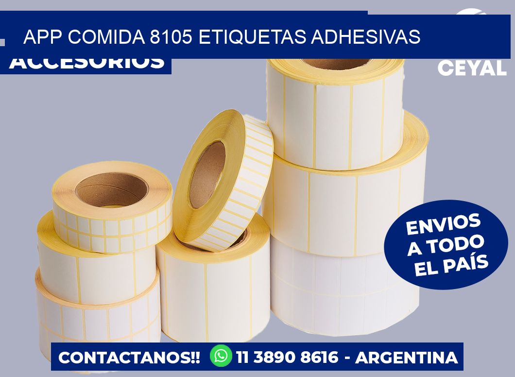 App comida 8105 etiquetas adhesivas