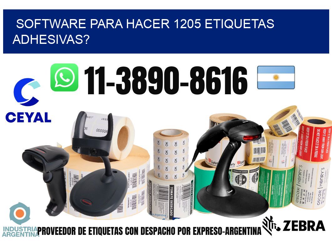 Software para hacer 1205 etiquetas adhesivas?