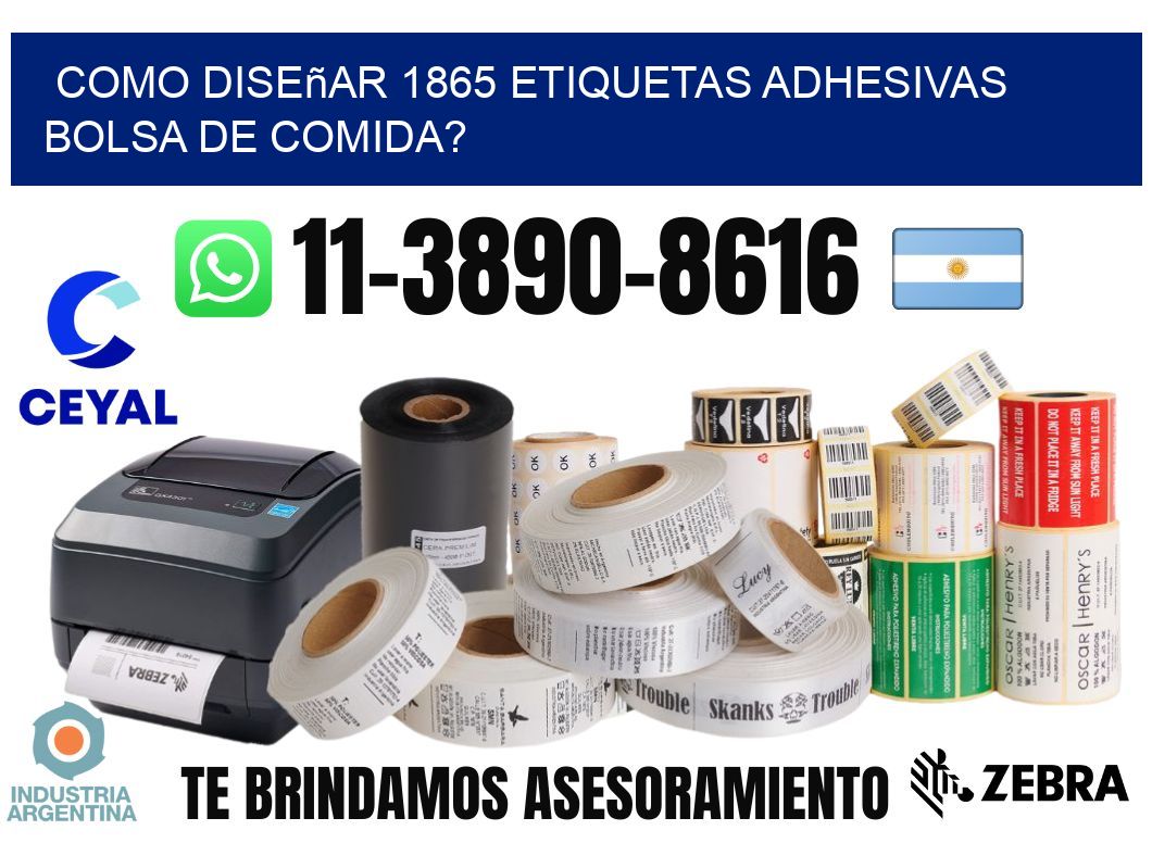como diseñar 1865 etiquetas adhesivas bolsa de comida?