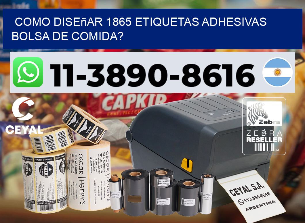 como diseñar 1865 etiquetas adhesivas bolsa de comida?