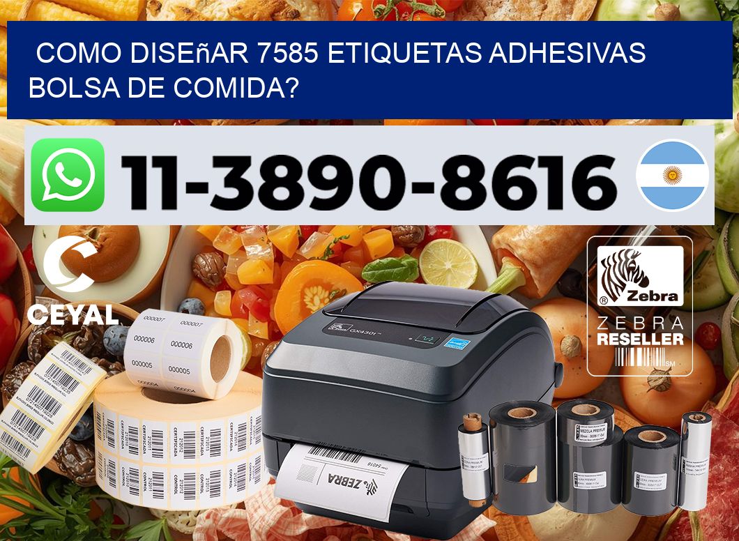 como diseñar 7585 etiquetas adhesivas bolsa de comida?