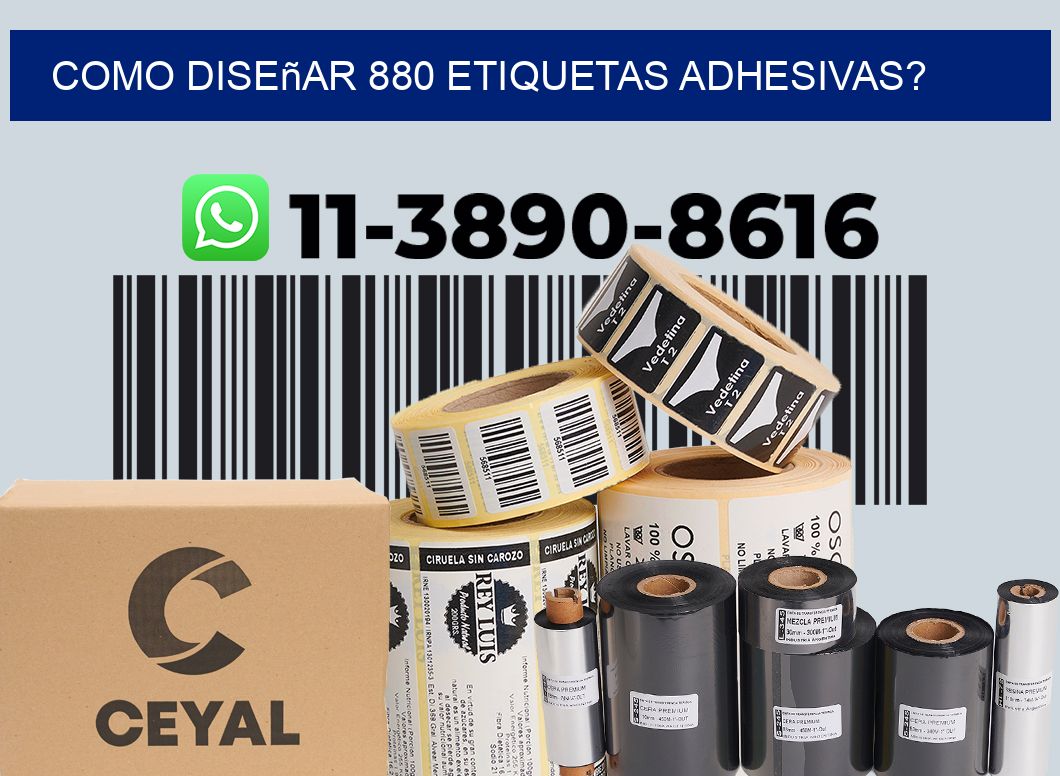 como diseñar 880 etiquetas adhesivas?