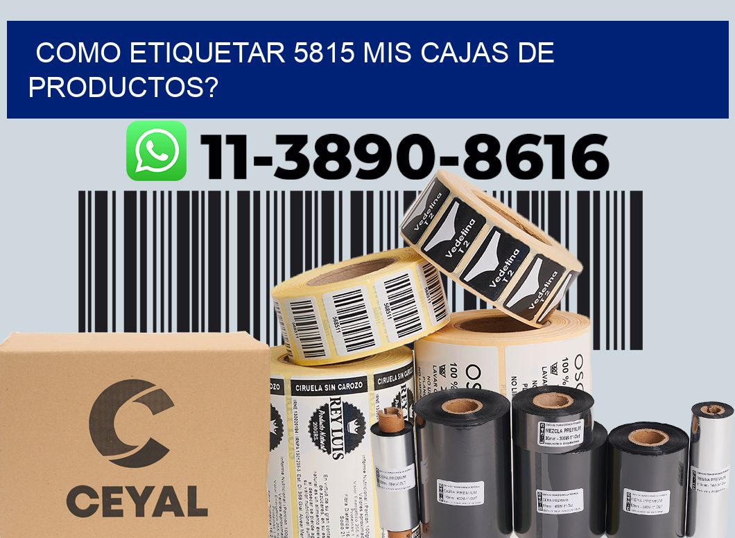 como etiquetar 5815 mis cajas de productos?