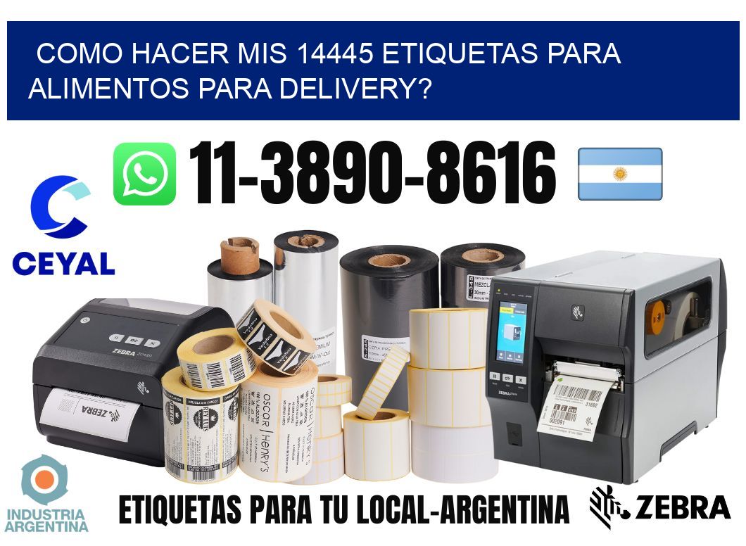 como hacer mis 14445 etiquetas para alimentos para delivery?