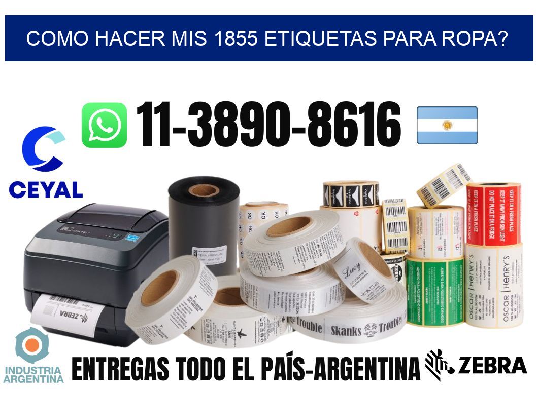 como hacer mis 1855 etiquetas para ropa?