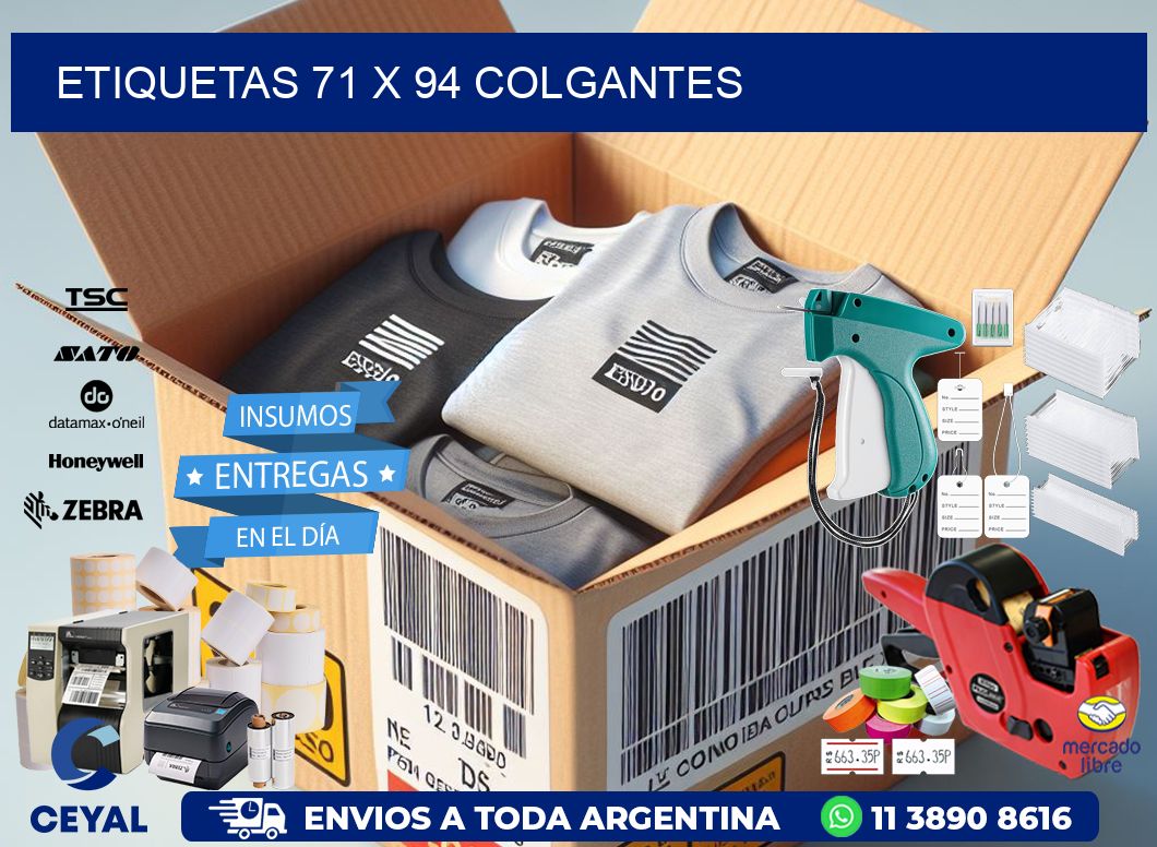 etiquetas 71 x 94 colgantes