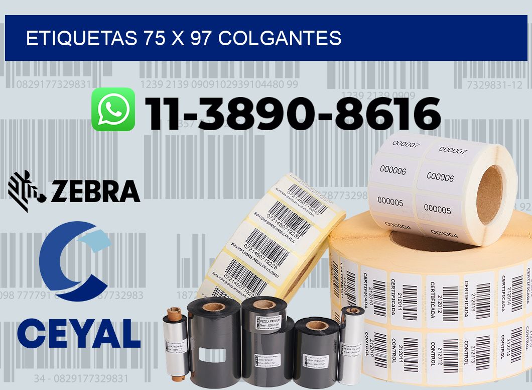 etiquetas 75 x 97 colgantes