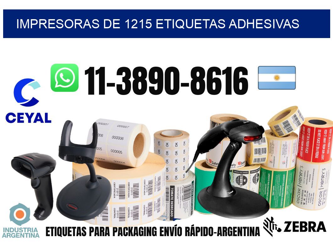 impresoras de 1215 etiquetas adhesivas