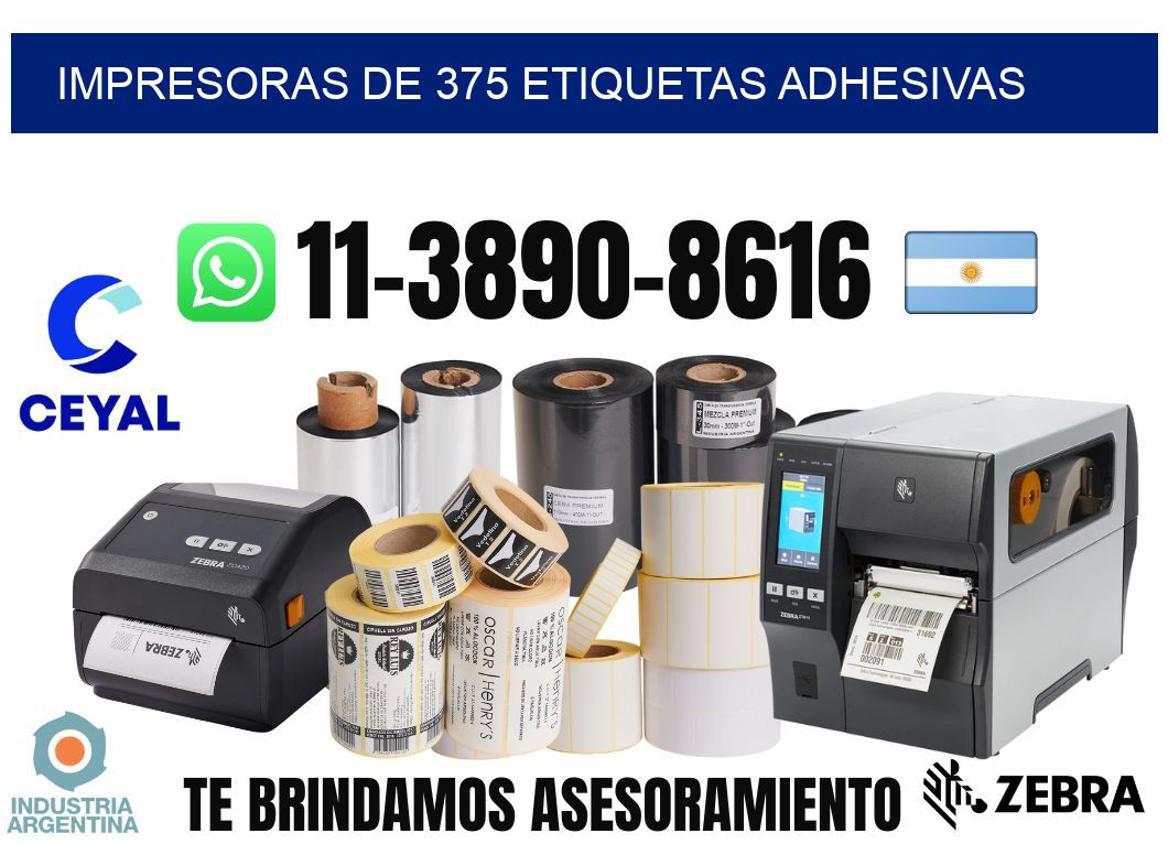 impresoras de 375 etiquetas adhesivas