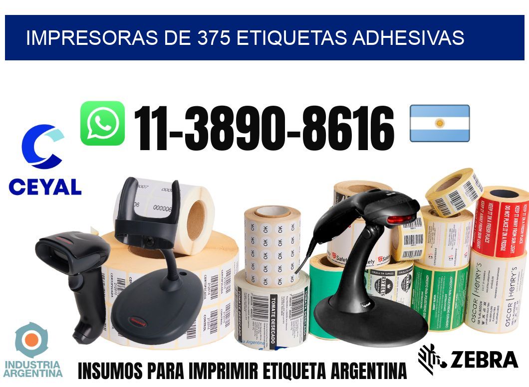 impresoras de 375 etiquetas adhesivas