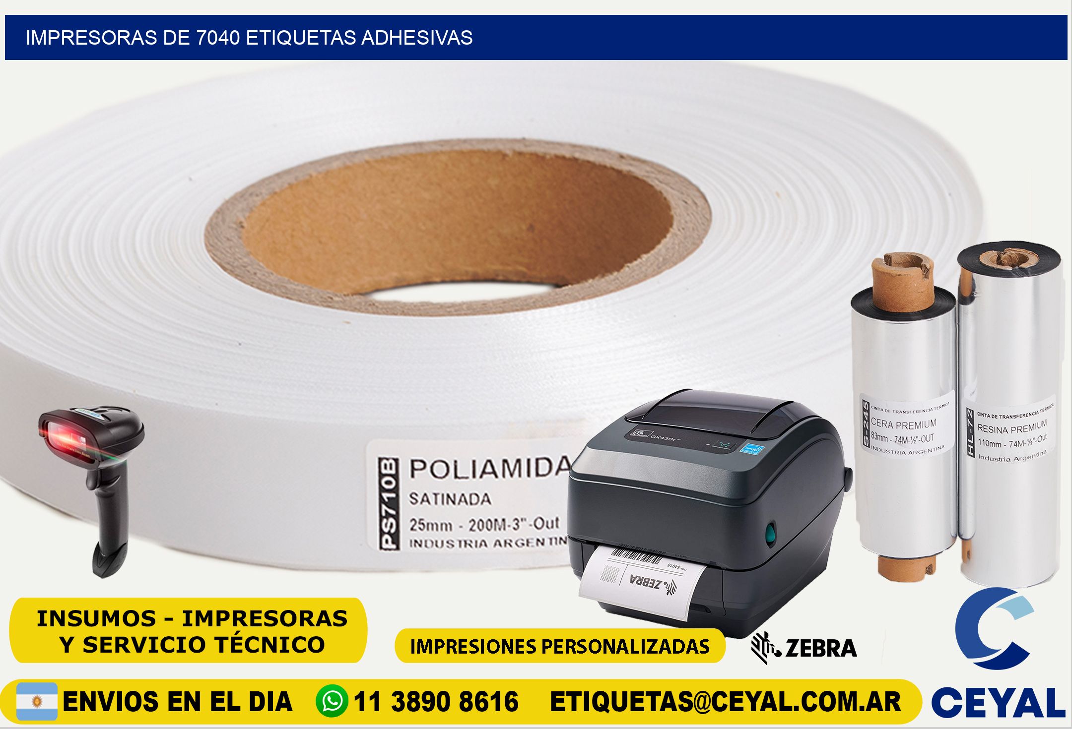 impresoras de 7040 etiquetas adhesivas