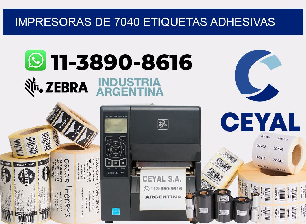 impresoras de 7040 etiquetas adhesivas
