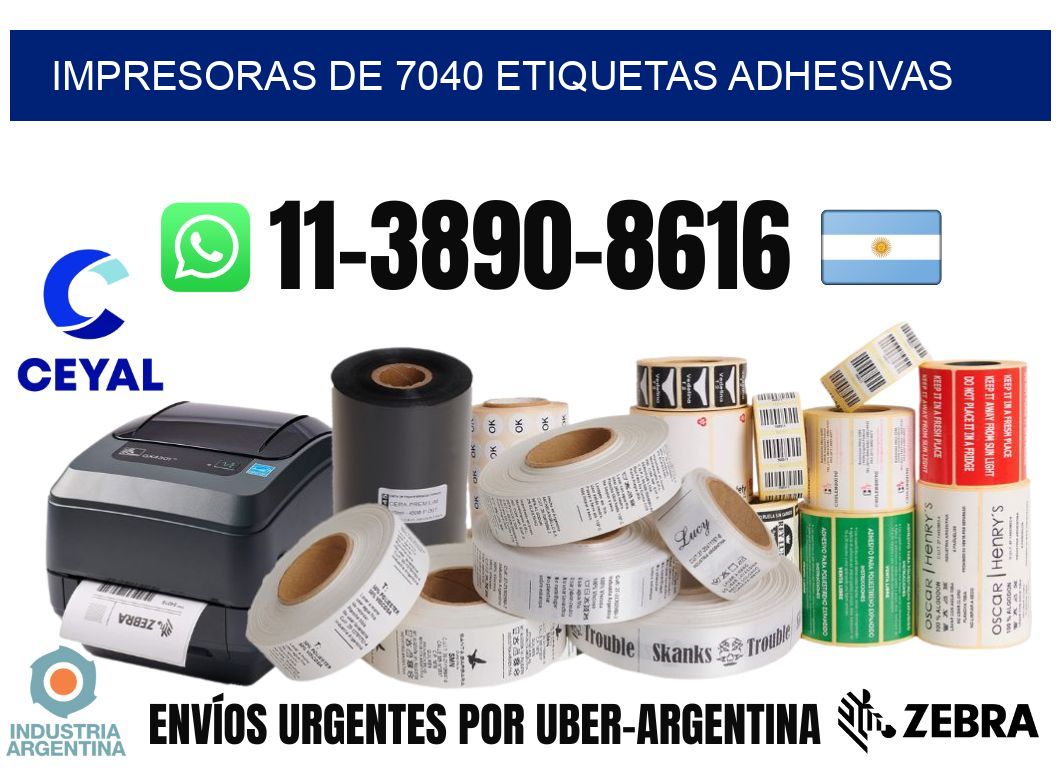 impresoras de 7040 etiquetas adhesivas