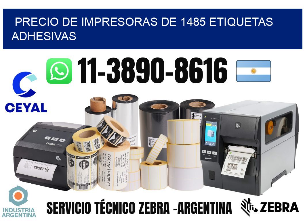 precio de impresoras de 1485 etiquetas adhesivas