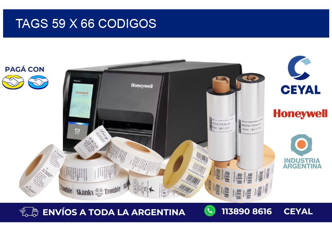 tags 59 x 66 codigos