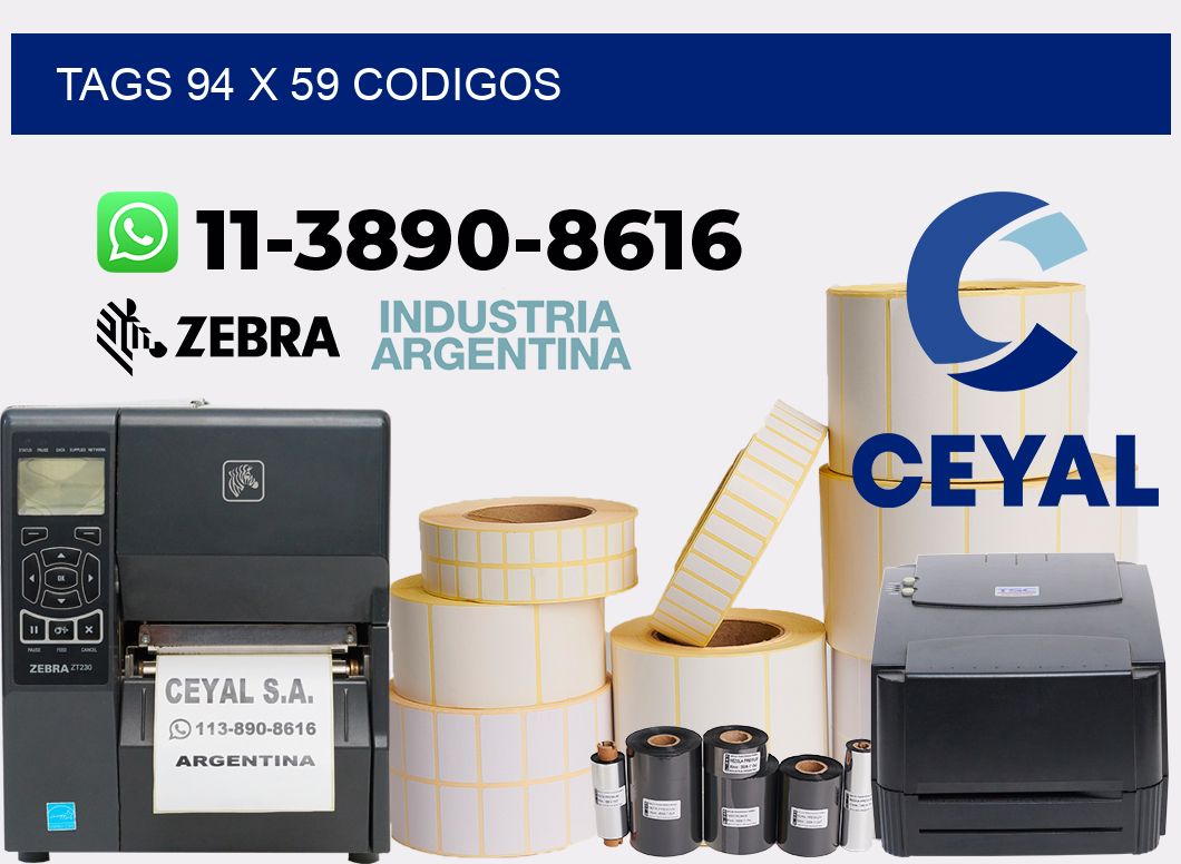 tags 94 x 59 codigos