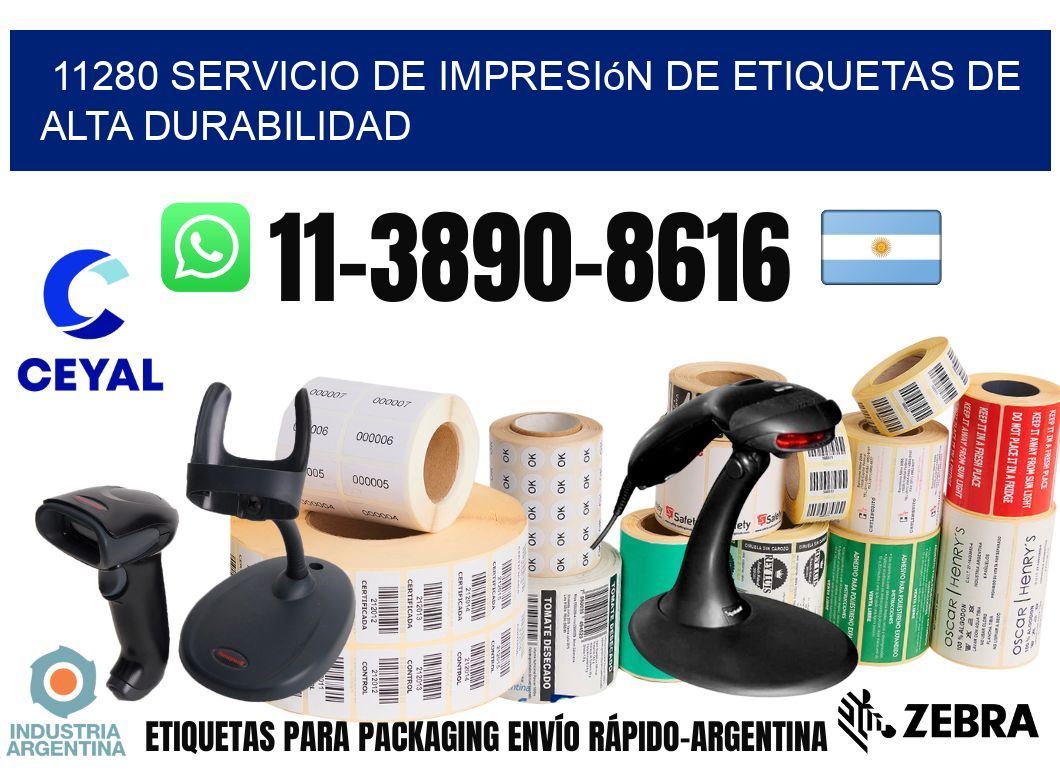 11280 Servicio de impresión de etiquetas de alta durabilidad