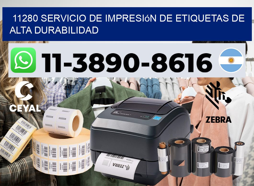 11280 Servicio de impresión de etiquetas de alta durabilidad