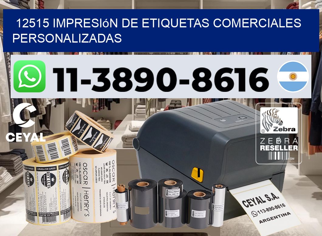 12515 Impresión de etiquetas comerciales personalizadas