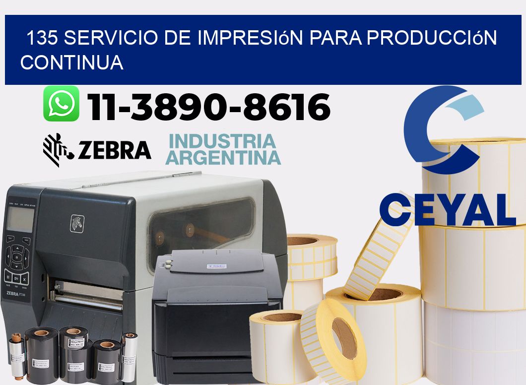 135 Servicio de impresión para producción continua