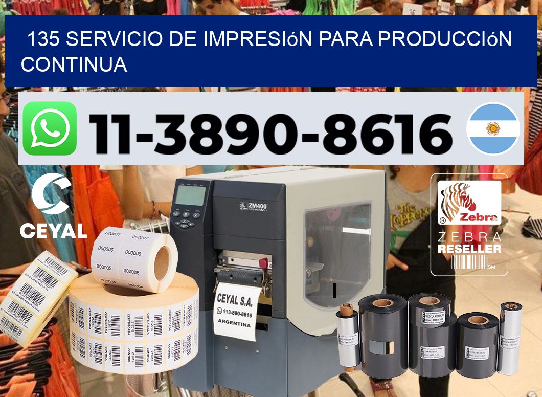 135 Servicio de impresión para producción continua