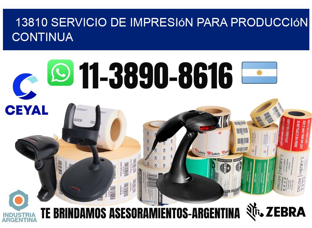 13810 Servicio de impresión para producción continua