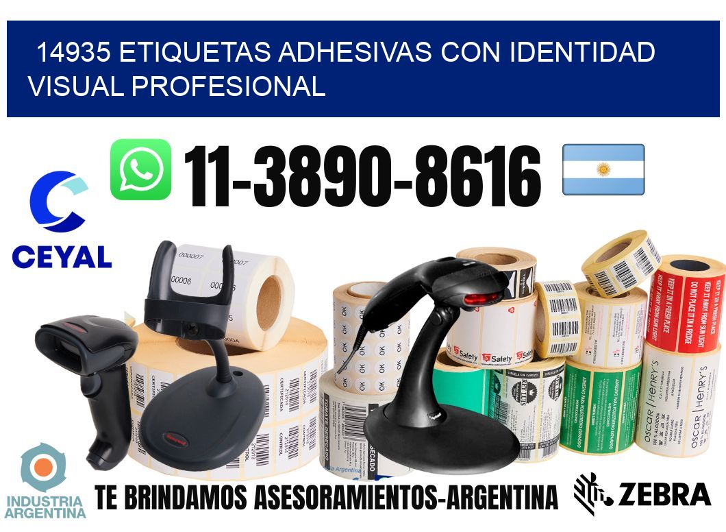 14935 Etiquetas adhesivas con identidad visual profesional