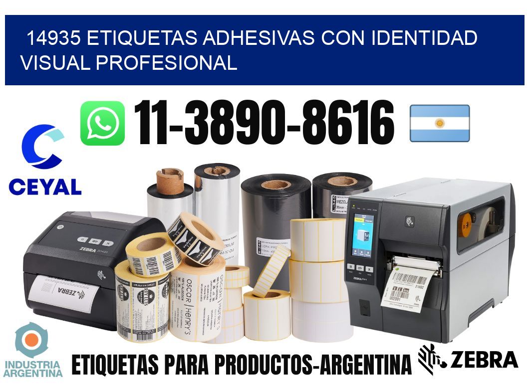 14935 Etiquetas adhesivas con identidad visual profesional