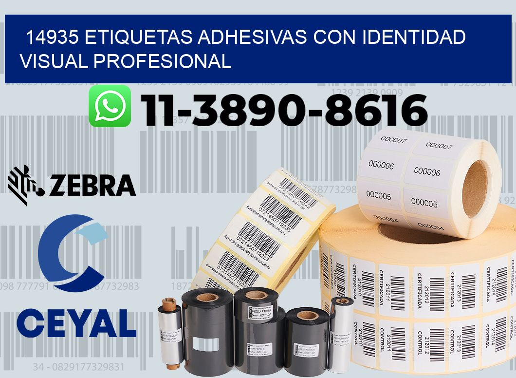 14935 Etiquetas adhesivas con identidad visual profesional