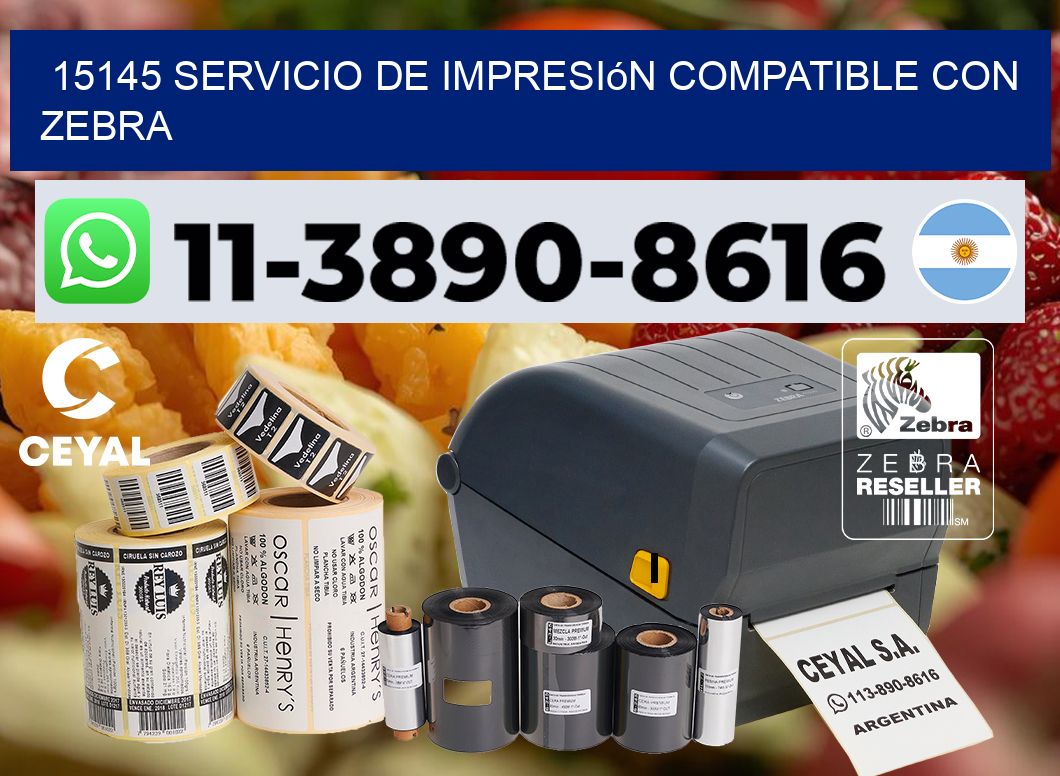 15145 Servicio de impresión compatible con Zebra