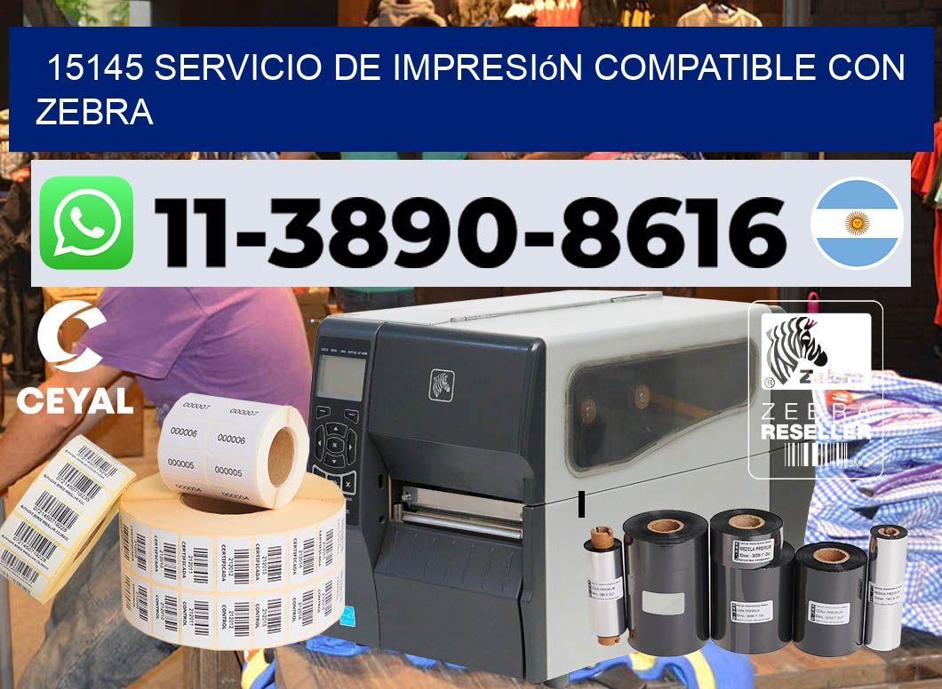 15145 Servicio de impresión compatible con Zebra