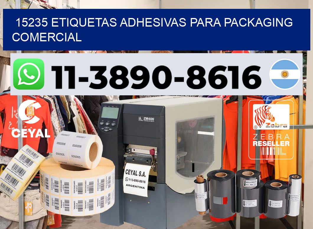 15235 Etiquetas adhesivas para packaging comercial