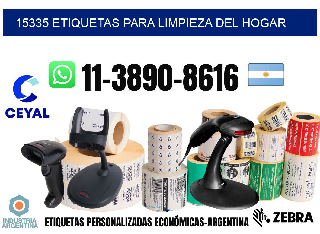 15335 Etiquetas para limpieza del hogar