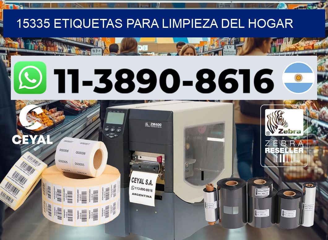 15335 Etiquetas para limpieza del hogar